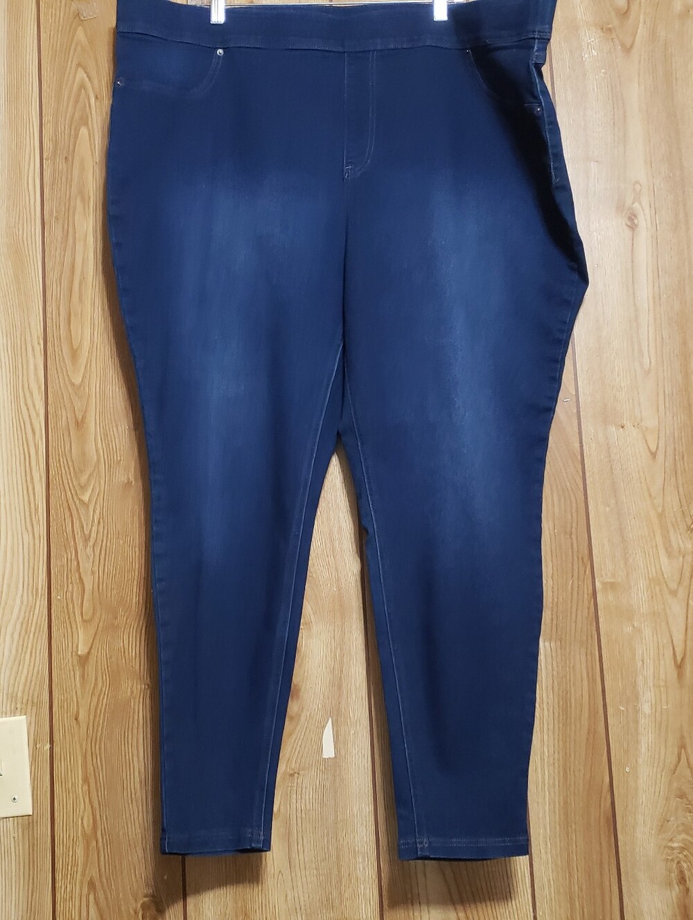 Pull On Stretch Jeggings 3X (24-26) Dark Wash Coquette Cowgirl Vacation Vibes